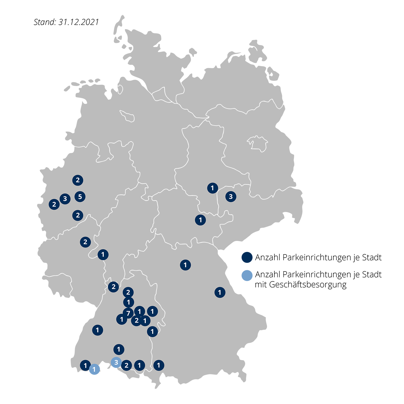 B+B Parkhaus Standorte